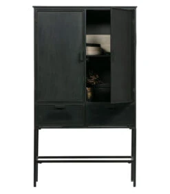 BePureHome Wish 2 Deurs Kast - Metaal - Zwart - 151x87x36 -Huishoudelijke Producten Winkel 556838ab10f64d578abda22da5fcd385