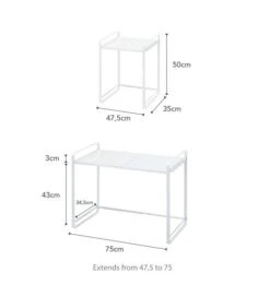 Yamazaki Extendable Kitchen Counter Organizer - Tower - White 9 Yamazaki Extendable Kitchen Counter Organizer - Tower - White -Huishoudelijke Producten Winkel 57d27cb7e3aa41a8a08ae5a8092ef269