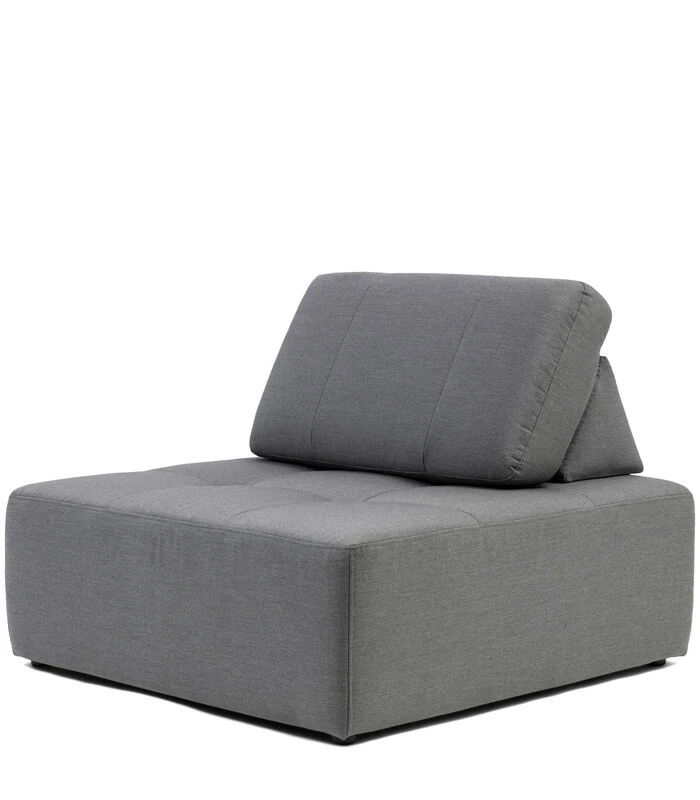 Îlot De Salon D'extérieur,sunbrella Solid,flanelle 2 Îlot De Salon D'extérieur,sunbrella Solid,flanelle - Afbeelding 2