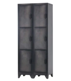 WOOOD Cas Lockerkast 3-Deurs - Metaal - Zwart - Set Van 2 -Huishoudelijke Producten Winkel 5afba9495be543e89444afdce9de98b8