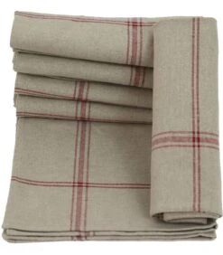 Set Van 6 Zuiver Linnen Keukenhanddoeken NORMANDIE