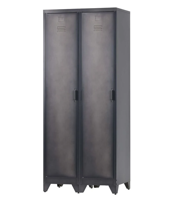 WOOOD Cas Lockerkast 1-Deurs - Metaal - Zwart - Set Van 2 3 WOOOD Cas Lockerkast 1-Deurs - Metaal - Zwart - Set Van 2 - Afbeelding 3