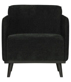 BePureHome Statement Fauteuil Met Arm - Ribstof - Graphite - 77x72x93