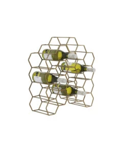 Wijnrek Salbris - Antiek Brons - 12 Flessen -Huishoudelijke Producten Winkel 652e497d7a384c5e861281513102d861