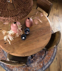 Eettafel Mimoso - Hout/Zwart - Ø120cm -Huishoudelijke Producten Winkel 65fad880405140cd9b7d0077557c0644