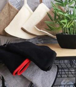 Set Van 2 Ronde Badstof Handdoeken 480gr DECO -Huishoudelijke Producten Winkel 65febdd96b0f458595a21742aa649aa3