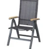 Verstelbare Tuinstoel - Teak - Antraciet - 106x63x63