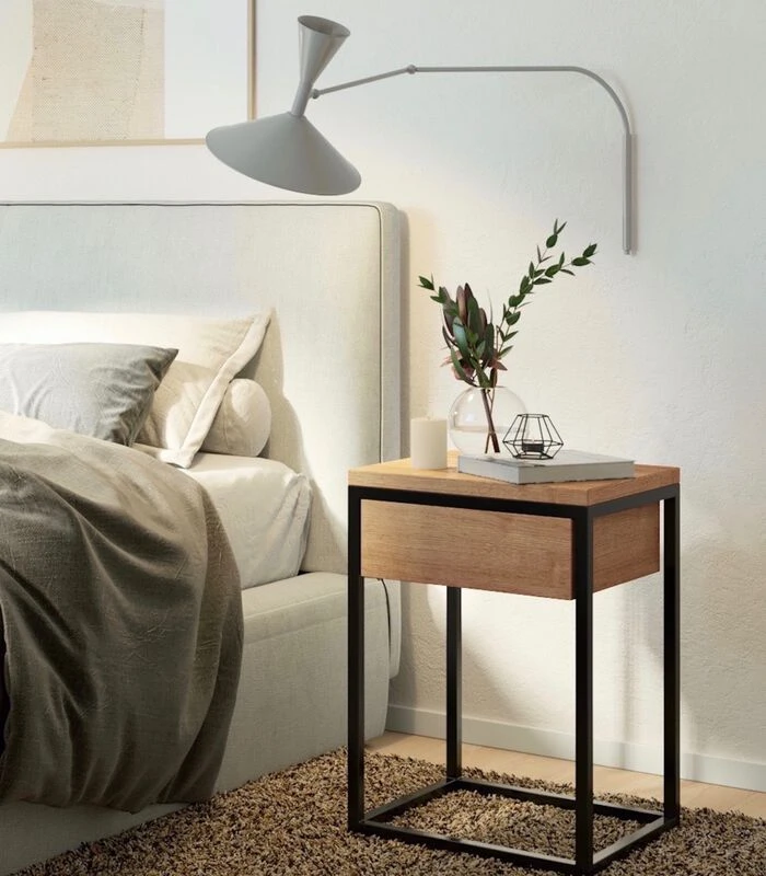 Nachtkastje WOODY In Eikenhout 2 Nachtkastje WOODY In Eikenhout - Afbeelding 2