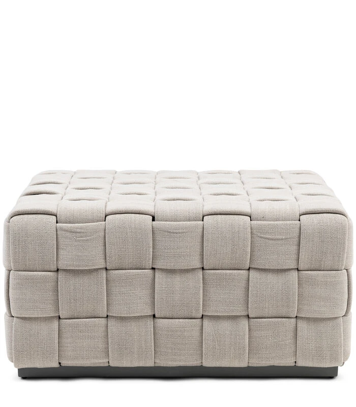 Poef - Hocker - Room 48 Voetenbankje XL Mouliné - Linnen - Naturel 1 Poef - Hocker - Room 48 Voetenbankje XL Mouliné - Linnen - Naturel