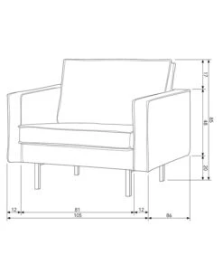 BePureHome Rodeo Fauteuil - Velvet - Antraciet - 85x105x86 -Huishoudelijke Producten Winkel 6eabab5838824106af82135efa02ba55