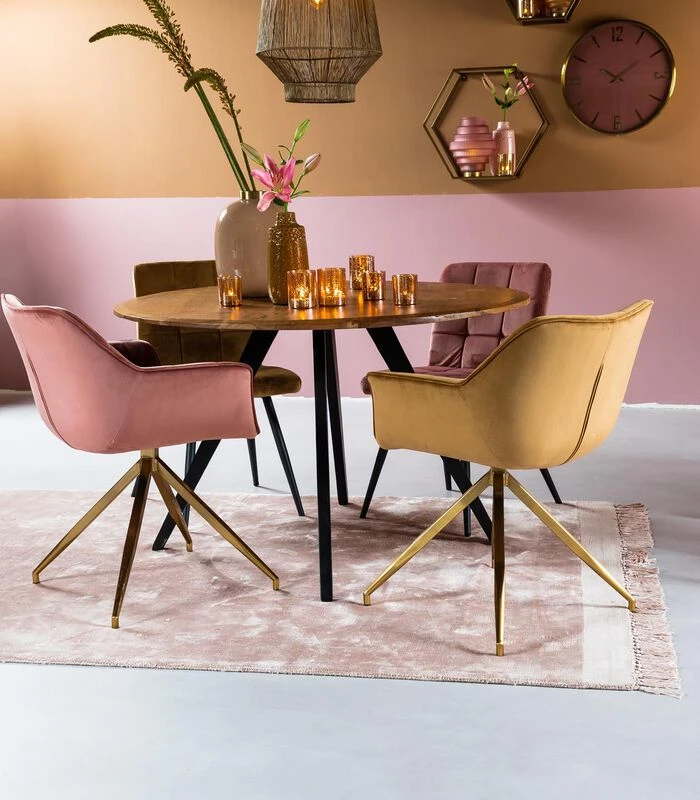 Eettafel Mimoso - Hout/Zwart - Ø140cm 3 Eettafel Mimoso - Hout/Zwart - Ø140cm - Afbeelding 3