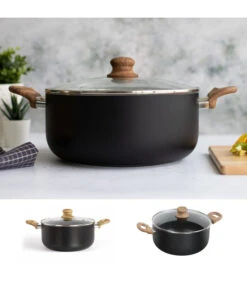 LIVOO Kookpot Steen- En Houtlook 28 Cm -Huishoudelijke Producten Winkel 760319f5a3c44ac4b3e21c49e9aa42d3