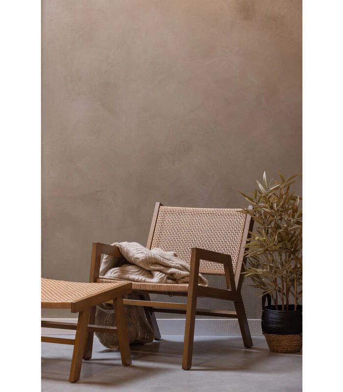 WOOOD PEM FAUTEUIL MET ARMLEUNING ALUMINIUM NATUREL 2 WOOOD PEM FAUTEUIL MET ARMLEUNING ALUMINIUM NATUREL - Afbeelding 2