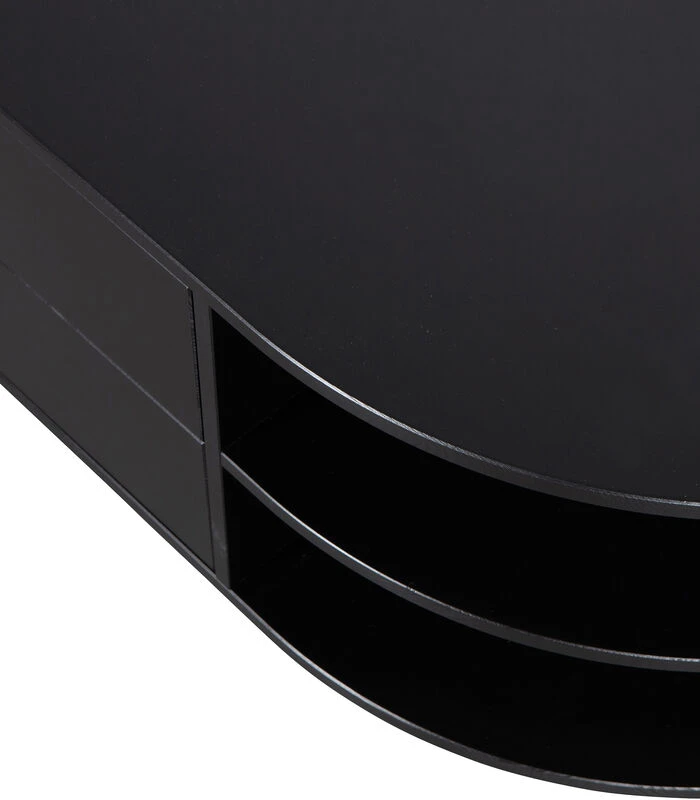 Exclusive Finca Tv Meubel Rond Rechts - Zwart - 40x78x40 2 Exclusive Finca Tv Meubel Rond Rechts - Zwart - 40x78x40 - Afbeelding 2