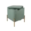 Leitmotiv Poef Snog - Jade Groen/Goud - 45x45x47cm