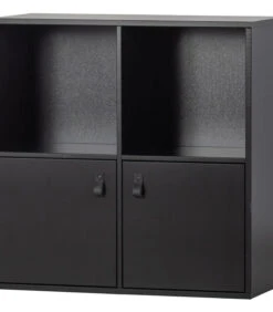 VTwonen Lower Case 4 Vakken - Grenen - Zwart - 81x81x35