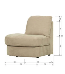 VTwonen Family 1-Zits Element Ronde Hoek Links - Zand - 85x93x98 -Huishoudelijke Producten Winkel 7f12423a74b34a2bb2d657a408cd4185