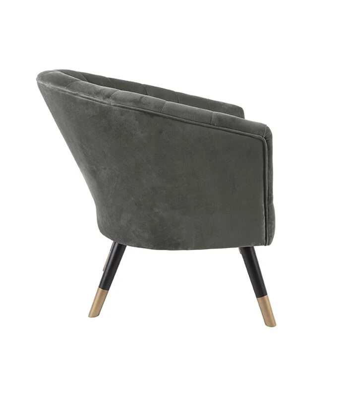 Leitmotiv Stoel Royal - Velvet Taupe Groen - 70x71x80cm 5 Leitmotiv Stoel Royal - Velvet Taupe Groen - 70x71x80cm - Afbeelding 5