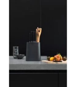 Brabantia Profile Messenblok Met Keukengerei Houder - Dark Grey -Huishoudelijke Producten Winkel 8608e4a64aba4625a6ccc94dc1e26cf5