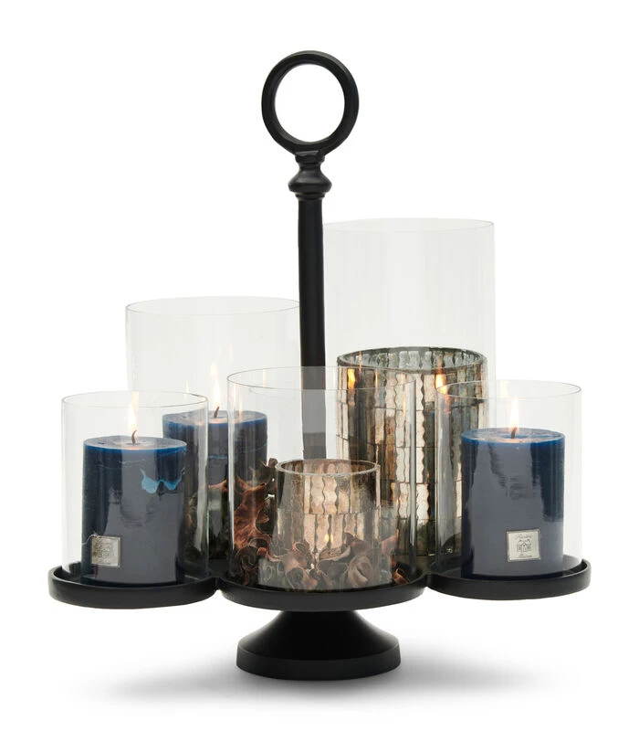 Windlichten Voor Binnen - Lisbon Multiple Hurricane - Zwart - 1 Stuks 2 Windlichten Voor Binnen - Lisbon Multiple Hurricane - Zwart - 1 Stuks - Afbeelding 2