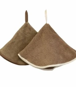 Set Van 2 Ronde Badstof Handdoeken 480gr DECO