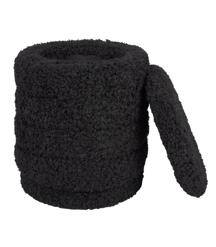 Leitmotiv Poef Cuddly - Zwart - 35x35x40 Cm 3 Leitmotiv Poef Cuddly - Zwart - 35x35x40 Cm - Afbeelding 3