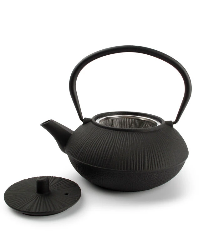 Theepot 80cl Strepen Zwart My Tea 2 Theepot 80cl Strepen Zwart My Tea - Afbeelding 2