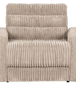 BePureHome Date Fauteuil - Grove Ribstof - Naturel - 78x103x99