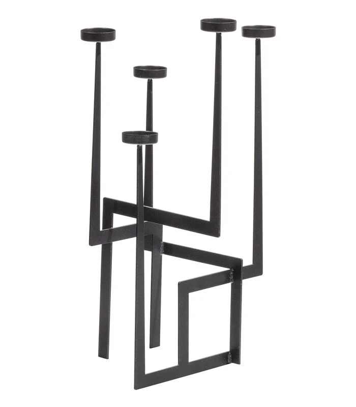 Dash Kandelaar - Metaal - Zwart - 51x30x30 5 Dash Kandelaar - Metaal - Zwart - 51x30x30 - Afbeelding 5
