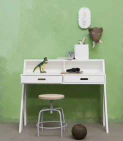 WOOOD Connect Bureau - Grenen - Wit - 93x112x55 -Huishoudelijke Producten Winkel 8e4bcbe5a15744949b23fd1c478dcb9f