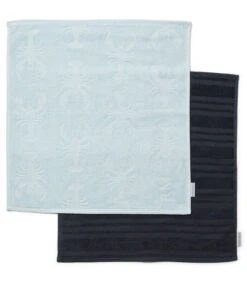 Keukenhanddoeken Set Keukendoeken Vierkant - Nautic - Blauw/ Grijs