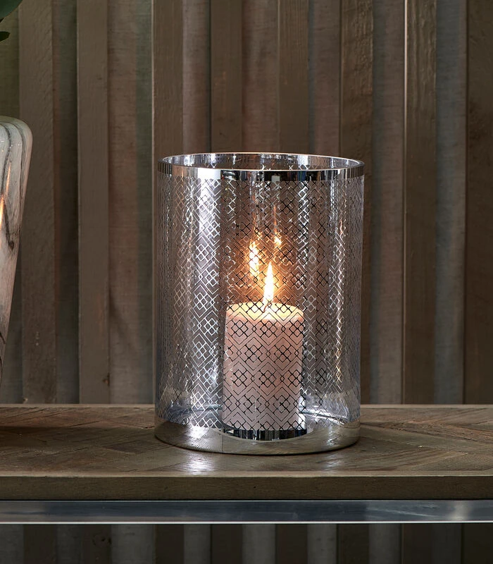 Windlichten Voor Binnen - RM Chain Hurricane - Zilver - 1 Stuks 2 Windlichten Voor Binnen - RM Chain Hurricane - Zilver - 1 Stuks - Afbeelding 2