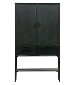 BePureHome Wish 2 Deurs Kast - Metaal - Zwart - 151x87x36