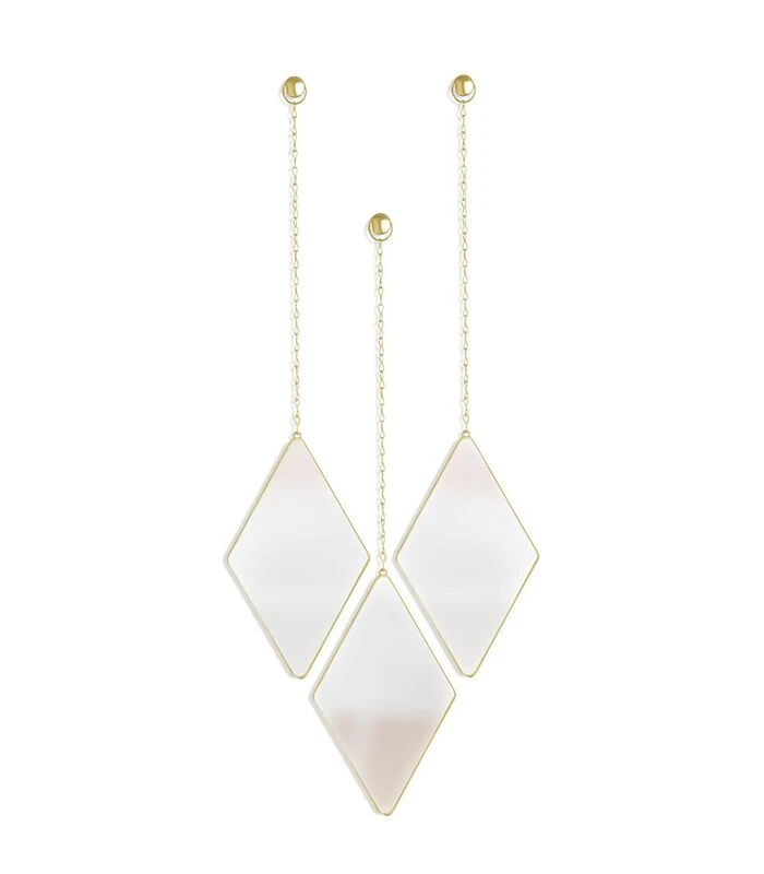 Umbra Diamantvormige Spiegels (set Van 3) 3 Umbra Diamantvormige Spiegels (set Van 3) - Afbeelding 3