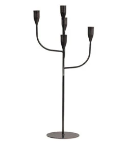 Kent Kandelaar - Metaal - Zwart - 57x26x26 -Huishoudelijke Producten Winkel 9552dd4b98ec42779ce28e883a2d8948