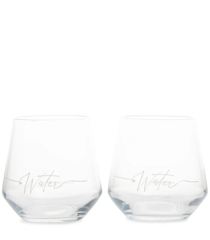 Water Glazen - RM - Drinkglazen - Transparant - 2 Stuks 1 Water Glazen - RM - Drinkglazen - Transparant - 2 Stuks