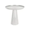 Leitmotiv Bijzettafel Force - Small - Aluminium Wit - Ø40x37,5cm