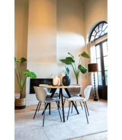 Eettafel Magnifera - Hout/Zwart - Ø120cm -Huishoudelijke Producten Winkel 9eaba5b8dd744c38940b4b616139b238