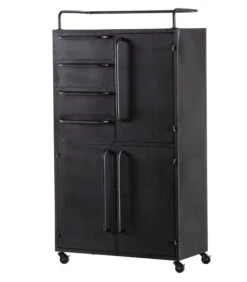 BePureHome Black Beauty Kast Op Wielen - Metaal - Zwart - 144x75x39 6 BePureHome Black Beauty Kast Op Wielen - Metaal - Zwart - 144x75x39 -Huishoudelijke Producten Winkel a0b6112c422e4135b1590d236fa0ddda