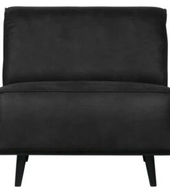 BePureHome Statement 1-Zits Element - Suedine - Zwart - 77x79x93