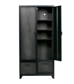 VTwonen Locker - Metaal - Zwart - 190x90x50 6 VTwonen Locker - Metaal - Zwart - 190x90x50 -Huishoudelijke Producten Winkel a35595f16d6b4006bbb03ce514dbd054