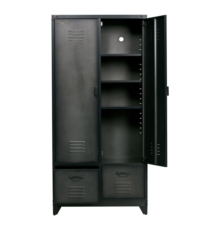 VTwonen Locker - Metaal - Zwart - 190x90x50 3 VTwonen Locker - Metaal - Zwart - 190x90x50 - Afbeelding 3
