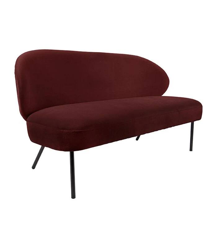 Leitmotiv Bank Puffed - Velvet Kleibruin - 143x65x74cm 1 Leitmotiv Bank Puffed - Velvet Kleibruin - 143x65x74cm