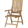 Verstelbare Tuinstoel Comfort - Teak - Naturel - 109x74x58