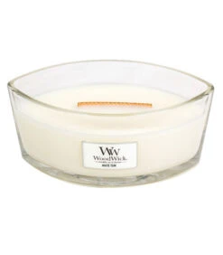 WoodWick Kaars White Teak Ellipse