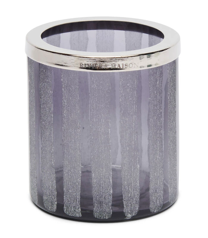 Waxinelichthouder Glas, Theelichthouder Streep - Santa Monica - Paars 1 Waxinelichthouder Glas, Theelichthouder Streep - Santa Monica - Paars