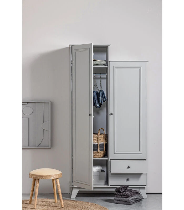 WOOOD Lily Garderobekast - Grenen - Clay - 190x98x41 2 WOOOD Lily Garderobekast - Grenen - Clay - 190x98x41 - Afbeelding 2