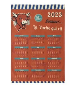 Vache Qui Rit Calendrier - Katoenen Theedoek 50x75cm