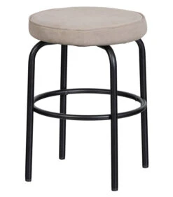 Exclusive Tris Kruk - Leer - Zwart/ Zand - 45x38x38