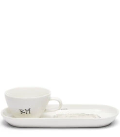 Kop En Schotel Koffie Set Coffee Cookie Wit - 195 ML - 25x10x10 Cm